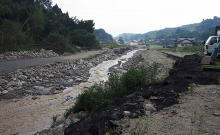 Flood disaster area in Asakura city